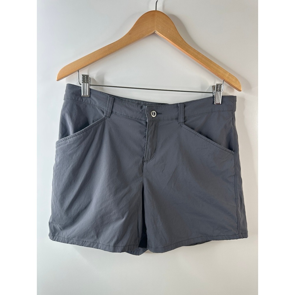 Patagonia Quandary 5" Shorts Women's 8 Forge Gray Nylon Stretch Hiking Outdoor - Picture 2 of 16